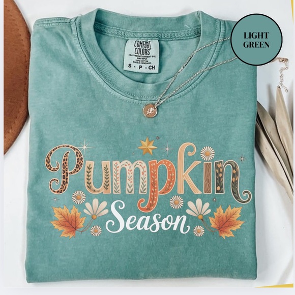 NEW Pumpkin Season Comfort Colors Graphic Tee, Oversized Shirt S-3X Fall - Picture 3 of 4